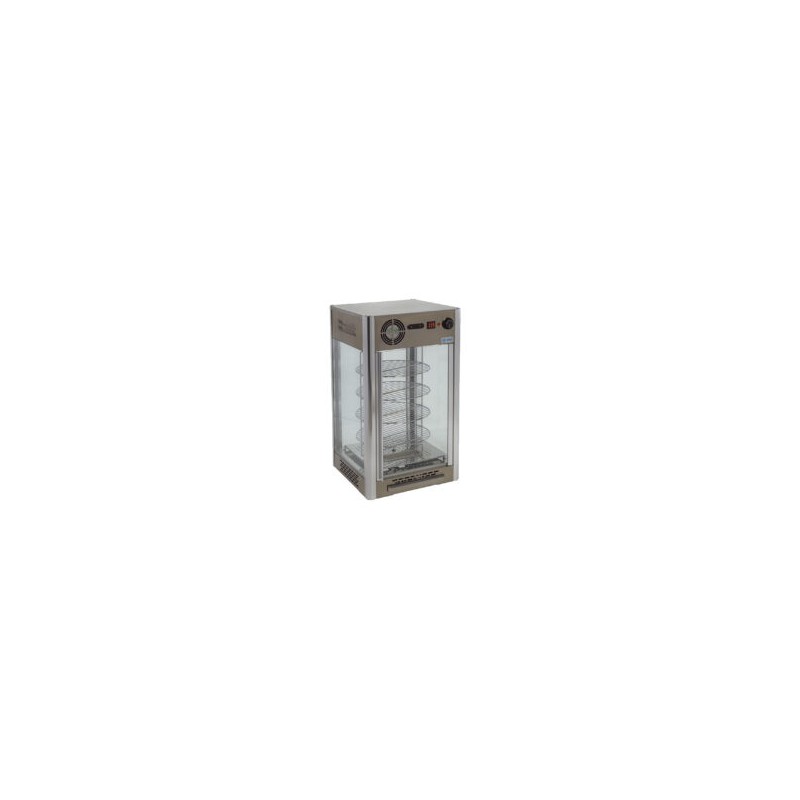 MIGSA RTR-108L Vitrina Pizzera Caliente con Rack Giratorio de 4 Niveles Hasta 35 Cm Diametro