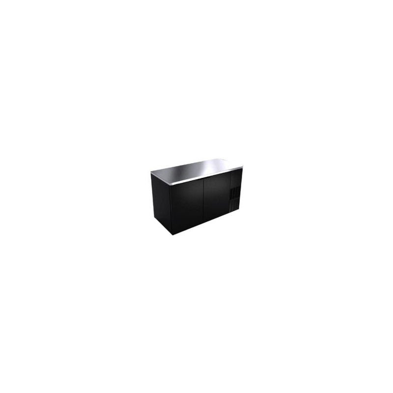 ASBER ABBC-58-HC Contra Barra en Vinyl Negro 2 Puertas Solidas 14.6 Pies Cúbicos