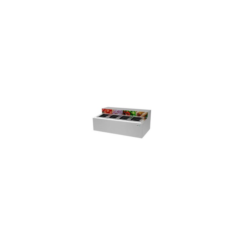 ASBER ATC-4 Topping Refrigerado Sobre Mostrador 4 Insertos